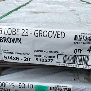 20' Bundle- Venture Brown Slotted Composite Deck Boards (O8)