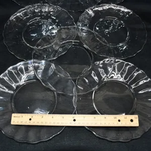 8 Nine-Inch Clear Glass Plates