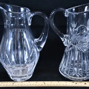 2 Crystal Water Pitchers