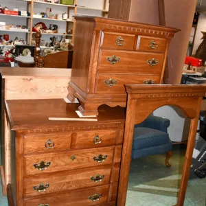 3-Piece Bedroom Set: Dresser Measures 56 x 19 x 34, Nightstand Measures 26 x 16 x 25.5, Comes With A 30 x 44.5 Mirror