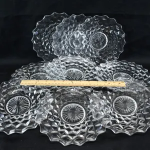 9 American Fostoria 8-Inch Plates