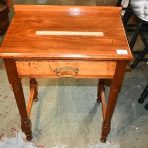 Antique Walnut Writing Table Measures 22.5 x 15.5 x 30