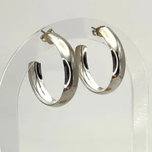 Silver Tone Hoop Earrings