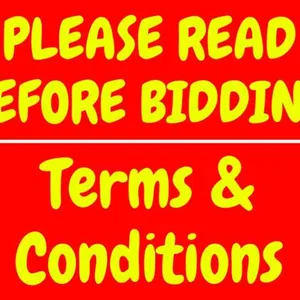 TERMS and CONDITIONS - Please read before bidding