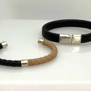 Leather and Silver Bracelets