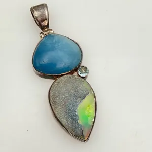 Starborn Aquamarine Gemstone Pendant