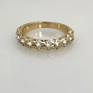 Gold Tone Rhinestone Ring