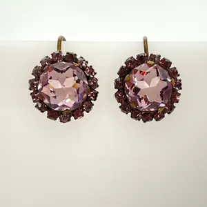 Rhinestone Screw Back Earrings