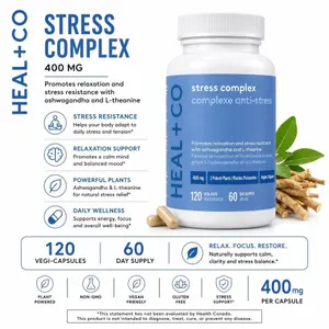 HEAL + CO STRESS COMPLEX 400MG 120 CAPS BB 03/28