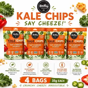 4 HEALTHY CRUNCH KALE CHIPS SAY CHEEZE