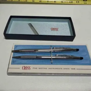 Chrome Cross Pen & Pencil Set-has OJB engraved on