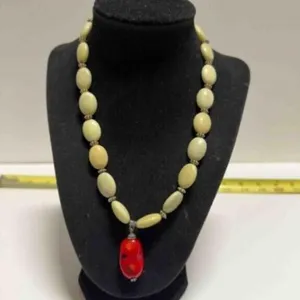 925 Earrings Western Style Necklace-Green & Red