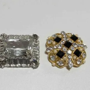 2 Statement Cocktail Brooch's-Large Rhinestone