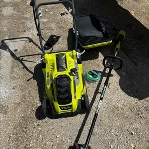 Ryobi 16 inch lawn mower & corded weed whacker
