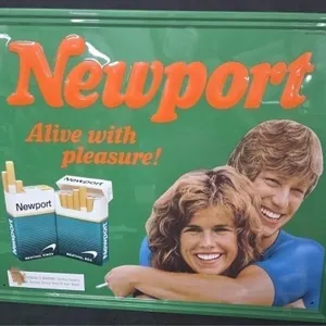 Original Newport 1985 Metal Sign