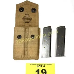 1911 .45 ACP MAGAZINES POUCH BY RUSSELL 1918 W AMO