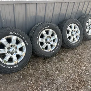 (4) BFGoodrich All-Terrain T/A Tires, on 6 Bolt Alloy Rims, Off of 2014 F-150, 1621 Date Code, Buyin