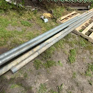 Galvanized Pipe, (4) Pcs, 3/16” Wall, 2-7/8” Dia, approx 15’ length
