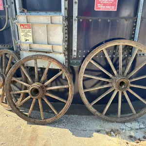 (3) Wood Spoke Wheels, 1-48”, 2-40”, Buying All for One Money