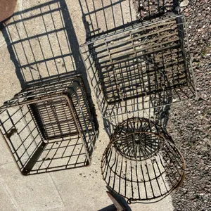Egg Basket, Metal Wire Crates
