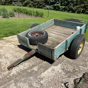 2 Wheel Utiltry Trailer, 4’x69”, 9” Sides, 2” Wood, Spare, *no title, no lights