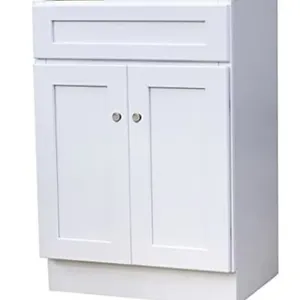 NEW - 30-in White Bathroom Vanity Base Cabinet without Top