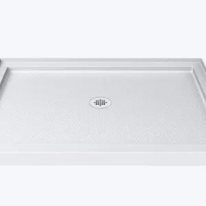New - DreamLine SlimLine 36-in W x 48-in L Center White Single Threshold Rectangle Shower Pan Base with 2.75-in H Threshold