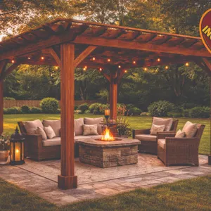 DIY KIT -  12x12 Weathered Wood Pergola – Rustic Look with Heavy  The structure is supported by solid 4x4 heavy-duty posts, providing exceptional stab