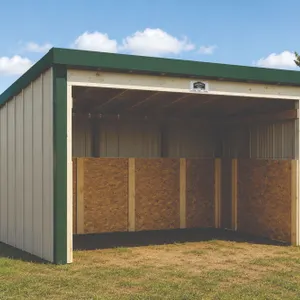 DIY KIT - 12x16 Horse Loafing Shed - Wood Framing - Metal Siding & Roof - Heavy Duty  - Perfect for Horses, Goats & Livestock. Guaranteed by L