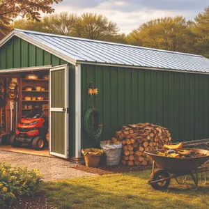 DIY KIT  -12x24 Storage Shed - Huge Space - Wood Frame & Metal Siding - Heavy Duty - PLEASE PLAN AROUND 3 WEEKS FOR LOT PICKUP.