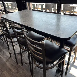59"x28"x42" high top w/ 6) stools