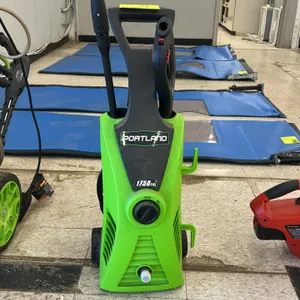 Portland 1750 PSI electric pressure washer. Features a 1.3 GPM flow rate, convenient spray gun and wand storage holsters, on/off rotary switch, and in