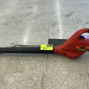 Black & Decker cordless leaf blower. Features orange and black plastic housing with blower tube. Includes one 18V battery. Charger is not included.