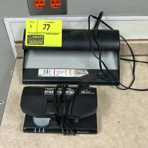 Royal Sovereign counterfeit detector. Features ultraviolet light detection, watermark verification, magnetic ink detection, and security thread verifi