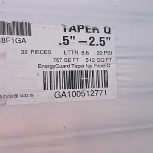 (32 Sheets) Taper Q .50"- 2.50" Thick GAF Energy Guard PolyISO