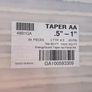 (64 Sheets) Taper AA .50"- 1.00" Thick GAF Energy Guard PolyISO