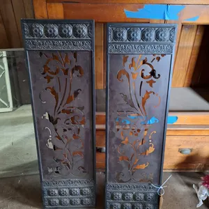 2 Vintage Decorative Metal Panels, 10"x35"