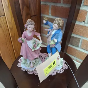 2 Porcelain Antique Style Figurines