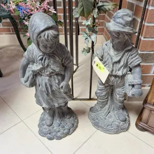 2 Dutch Style Garden Figures, 22"H