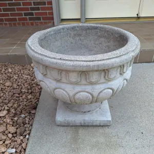3 Concrete/Stone Planters, 21"x20"