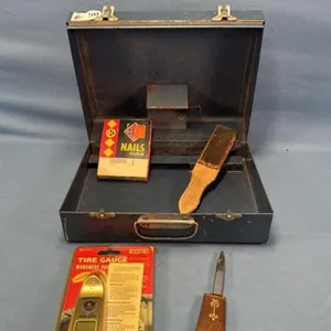 METAL BOX WITH CONTENTS