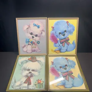 4 Framed 1970s Animal Prints by Howard Behrens