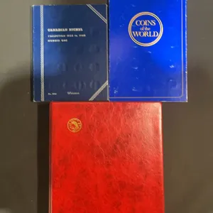 Canadian Nickel Collection and Coins of the World Folders