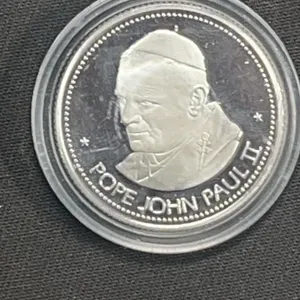 1984 Pope John Paul II Alberta Papal Visit .999 Silver Medallion by Sherritt Mint