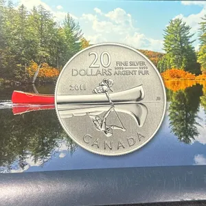 2011 Royal Canadian Mint $20 Fine Silver Canoe Coin Trio