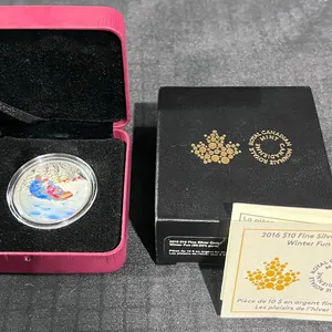 2016 $10 Royal Canadian Mint 99.99% Silver Coin "Winter Fun"