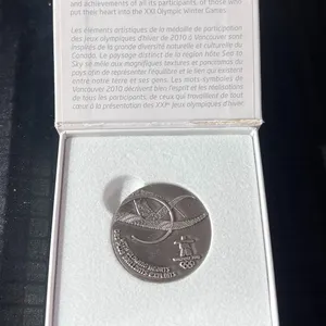 Vancouver 2010 Olympic Winter Games Participation Medal in Box