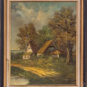SIGNED COTTAGE LANDSCAPE