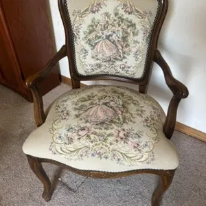Vintage French Louis XV Style Carved Fruitwood