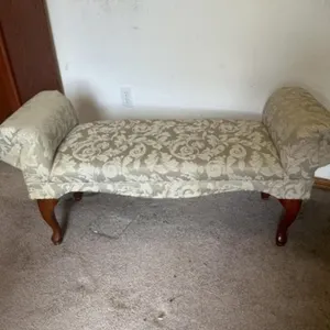 Queen Anne Style  Rolled Arm Bench